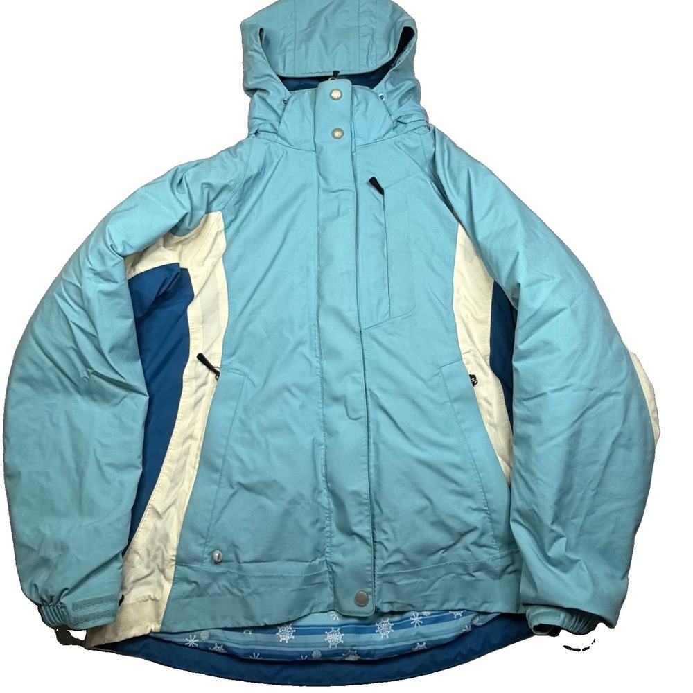 Vintage L.L. Bean Women's M Blue 3-in-1 Winter Ski Jacket Full Zip Thinsulate